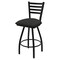 Holland Bar Stool Co 30" Swivel Bar Stool, Black Wrinkle, Canter Iron Seat X410 - alternate 1